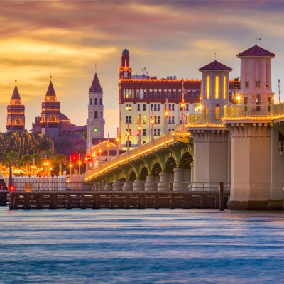 St. Augustine, Florida, USA Skyline at Bridge of Lions.