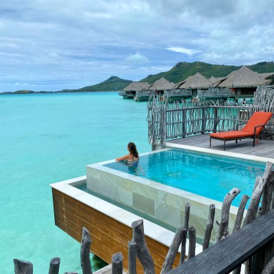 Plunge pool at the Pool Overwater Bungalow, InterContinental Bora Bora Resort & Thalasso Spa.