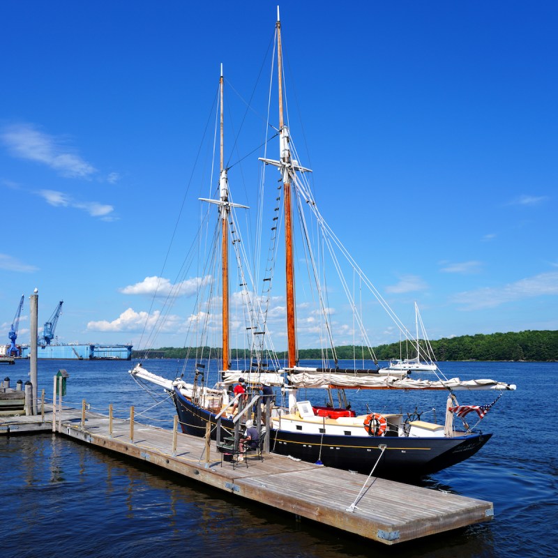 Boat at the Maine Maritime Museum