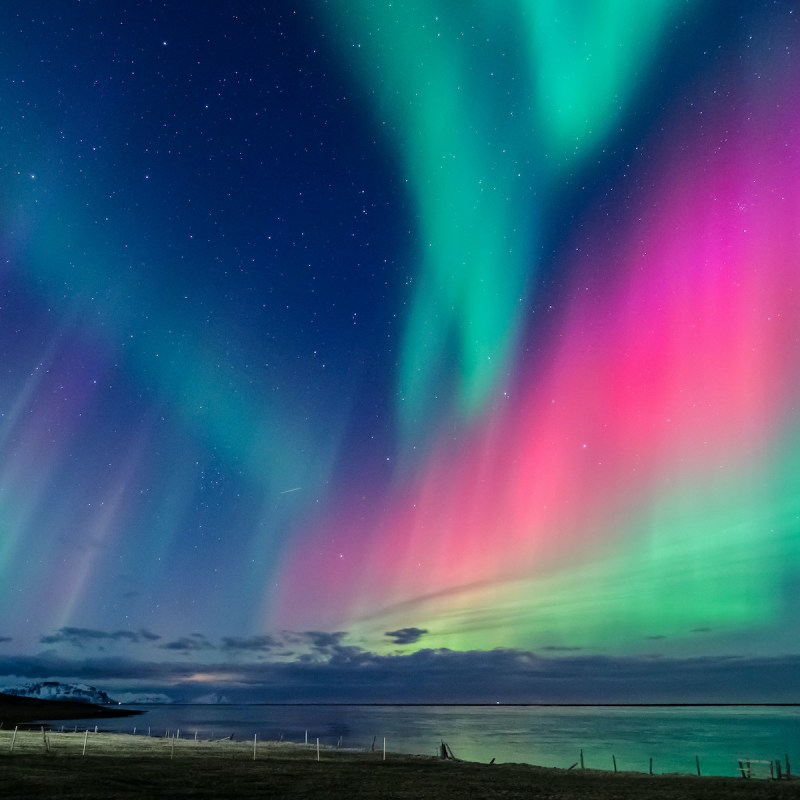 The northern lights on display in Iceland
