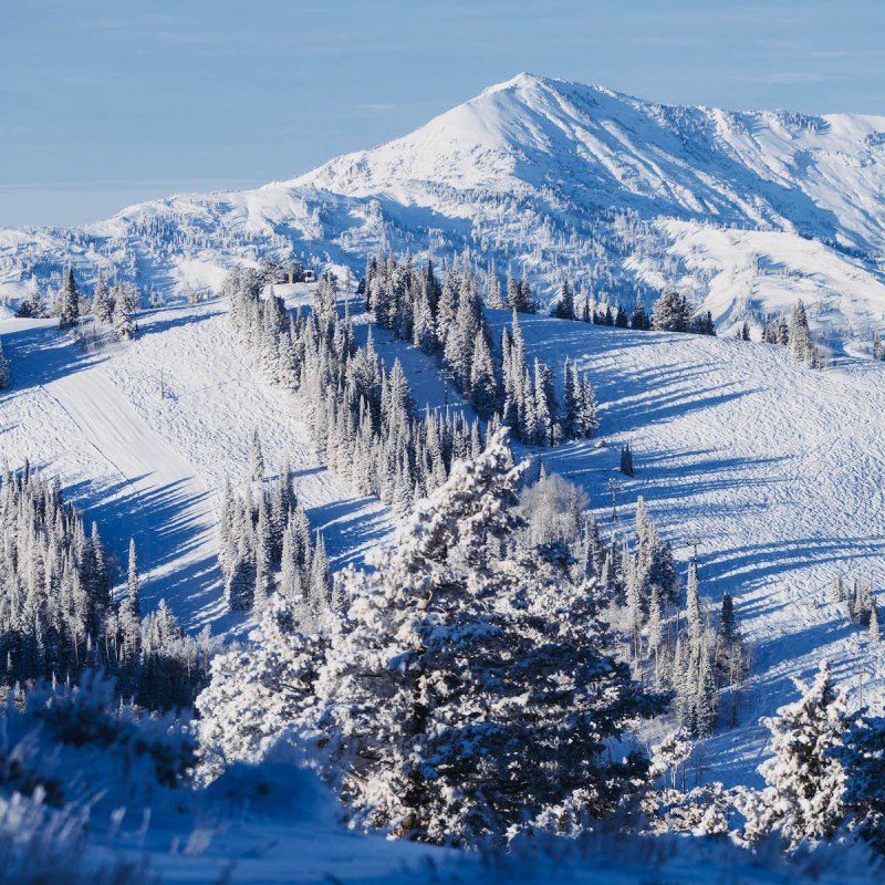 An aerial view of the mountain