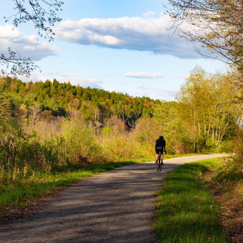 Lamoille Valley Rail Trail in Vermont.