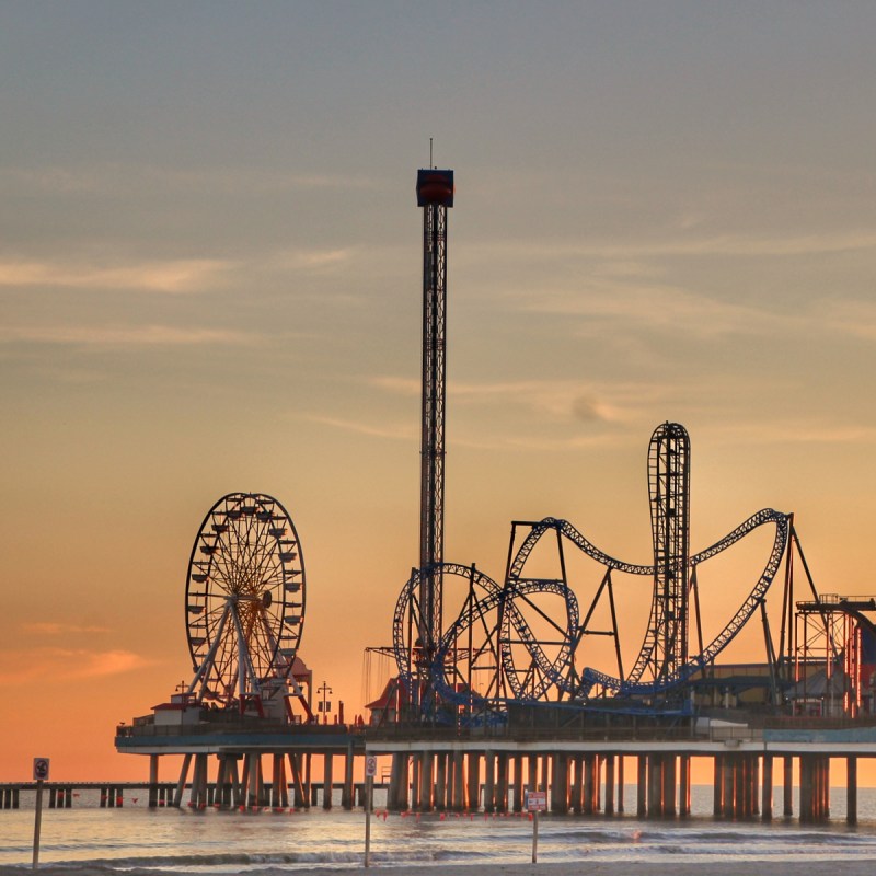 Sunset at Galveston Island, Texas