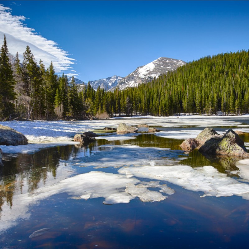 Bear Lake at the Rocky Mountain National Park, Colorado, USA.