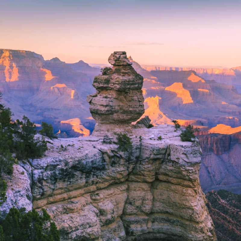 Sun setting over Grand Canyon National Park