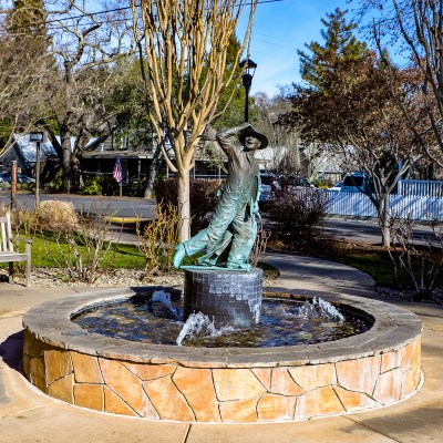 Yountville Park Fireman Statue