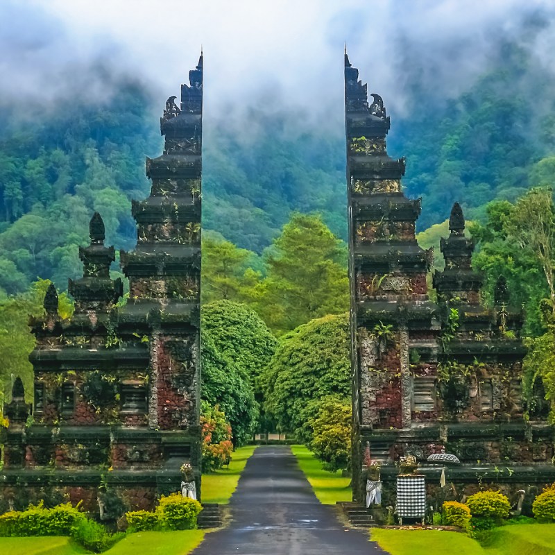 Temple gates in Bali, Indonesia