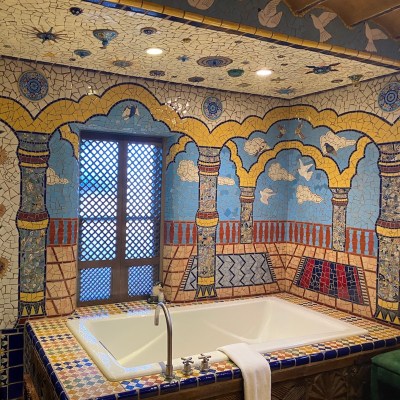 Bathroom Tile Work in the Jade Suite