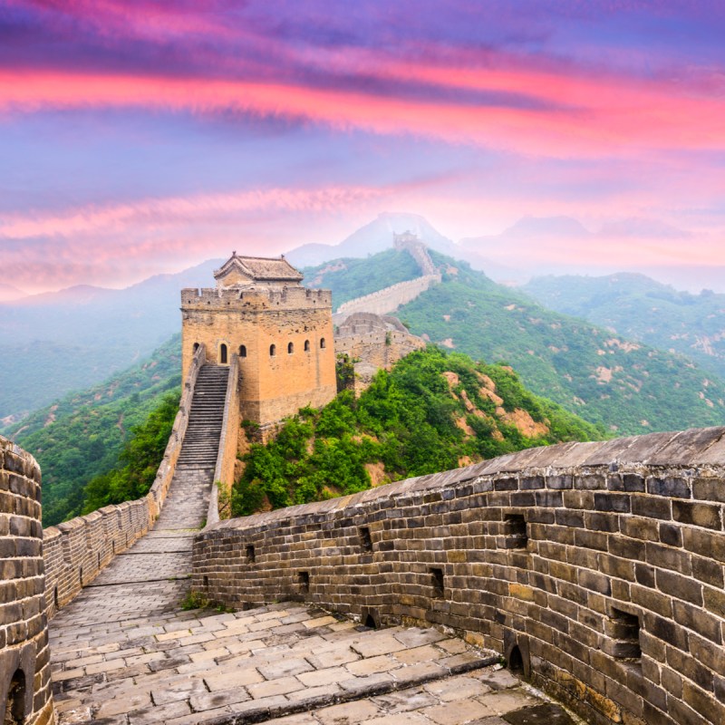 Great Wall of China at the Jinshanling section