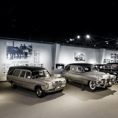 Hearses at the National Museum of Funeral History