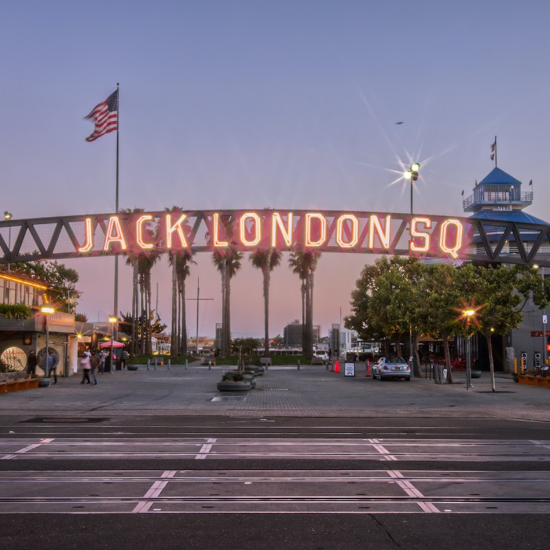 Jack London Square sign