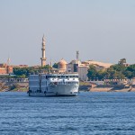A cruise ship on the Nile in Aswan, Egypt