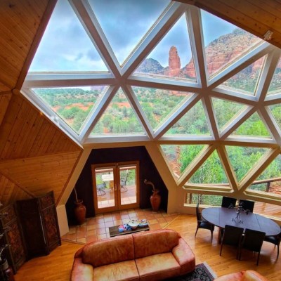 Geo Dome with red rocks view vacation rental near Sedona, AZ