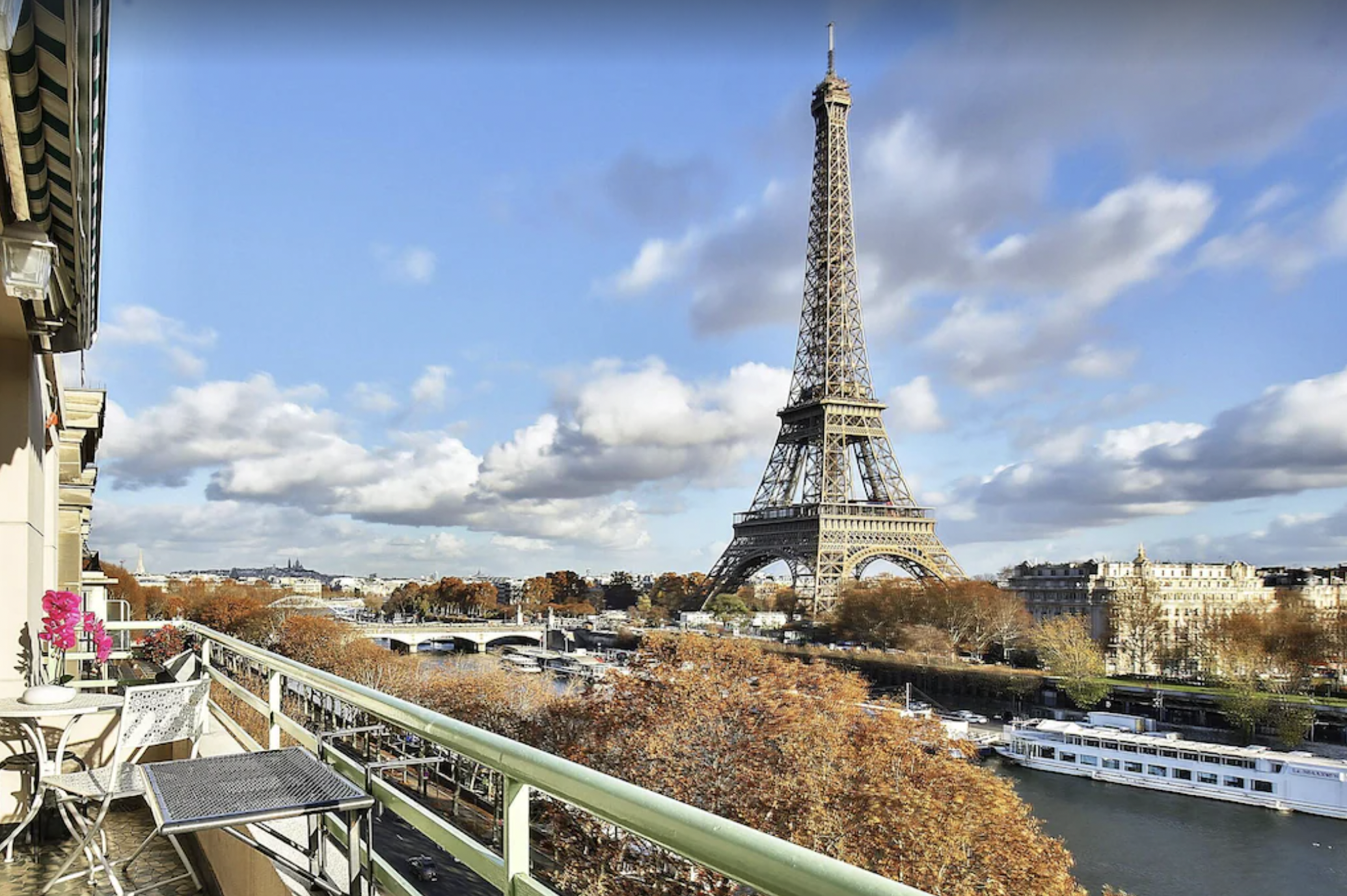 View of Eiffel tower from Paris Vrbo apartment