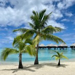 Overwater bungalows on Moorea.