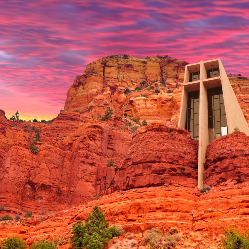 The Chapel of the Holy Cross in Sedona, Arizona, U.S.A.