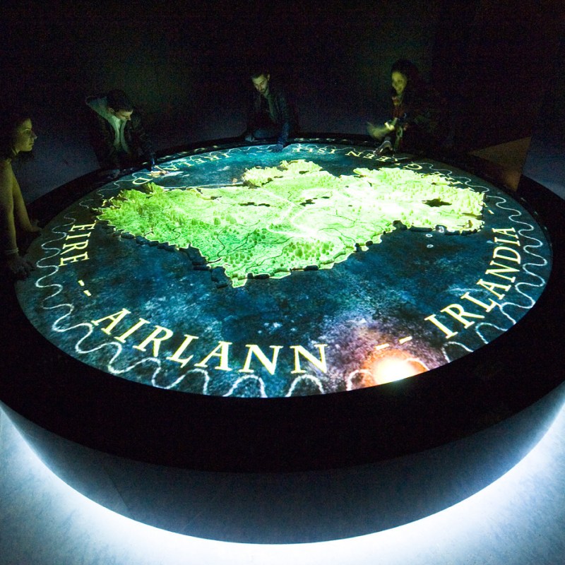 A map of mythical Ireland at the National Leprecaun Museum of Ireland.