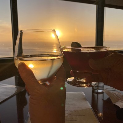 Sunset wine and cocktails at Fathoms Restaurant