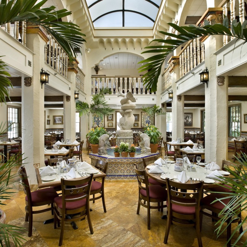 The patio at The Columbia in St. Augustine, Florida.