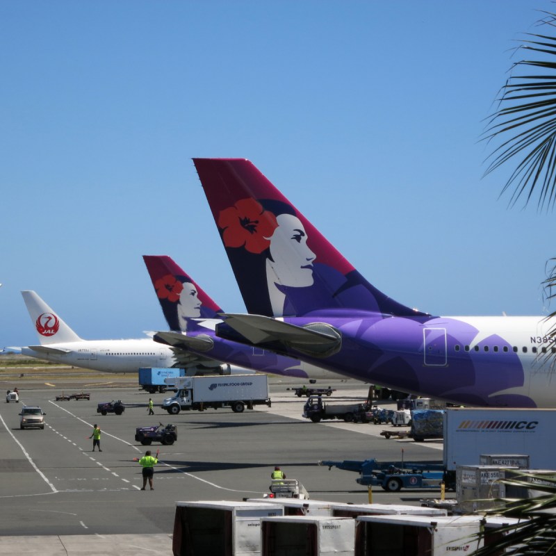 Hawaiian Airlines jets.