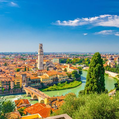 Aerial view of Verona, Italy