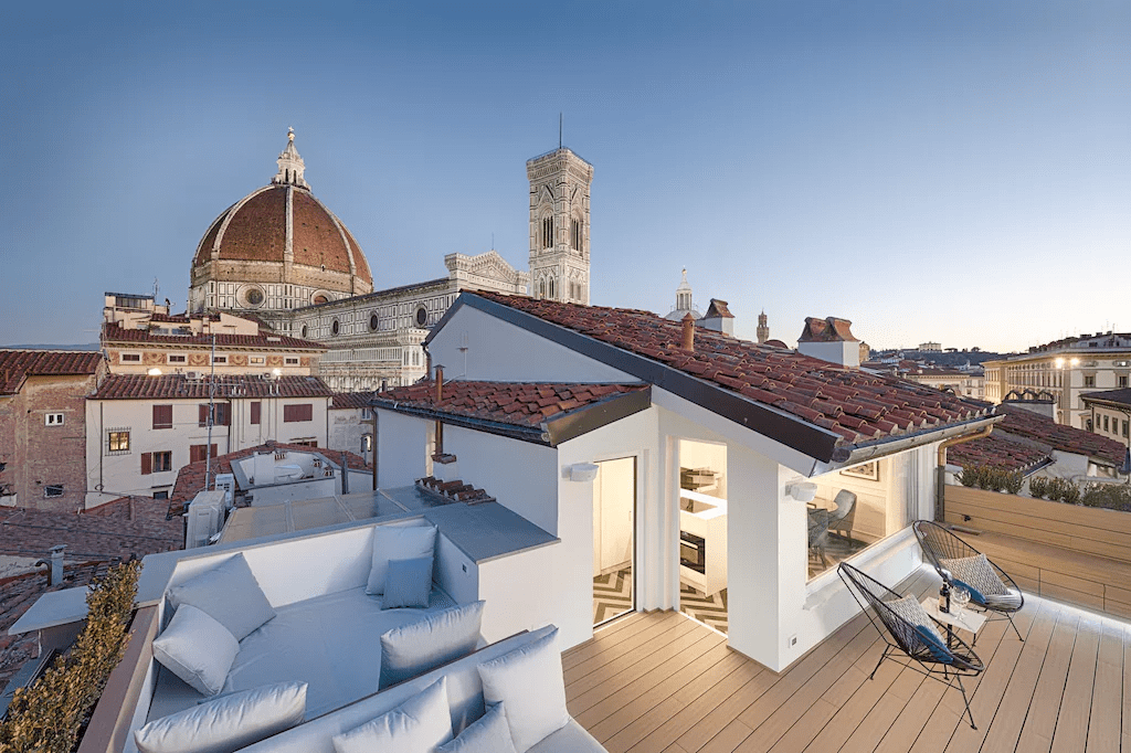 suite on top of building with view of Duomo in Florence