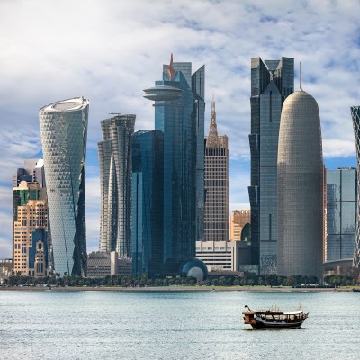 The bay of Doha, Qatar