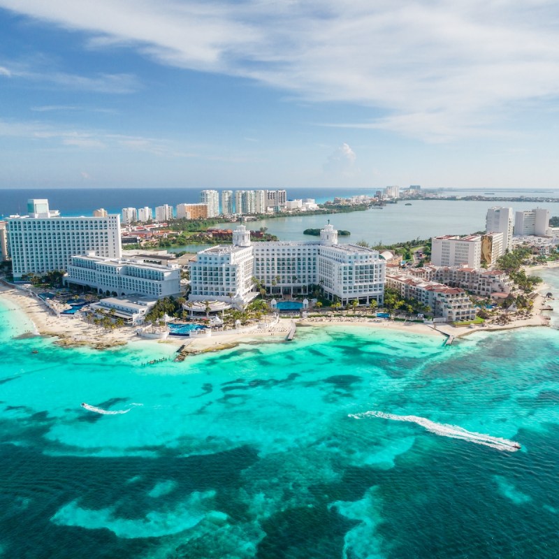 Hotel area in Cancun, Mexico