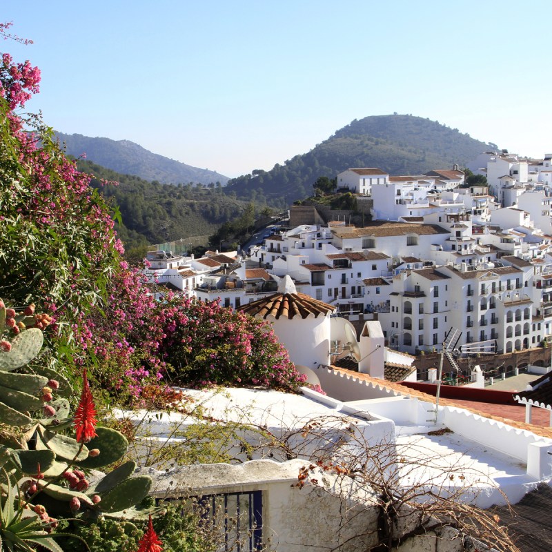 Street views of Frigiliana in Malag