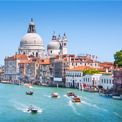 Canal Grande with Basilica di Santa Maria della Salute in Venice, Italy