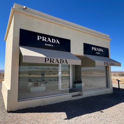 Prada Marfa art sculpture in Valentine, TX