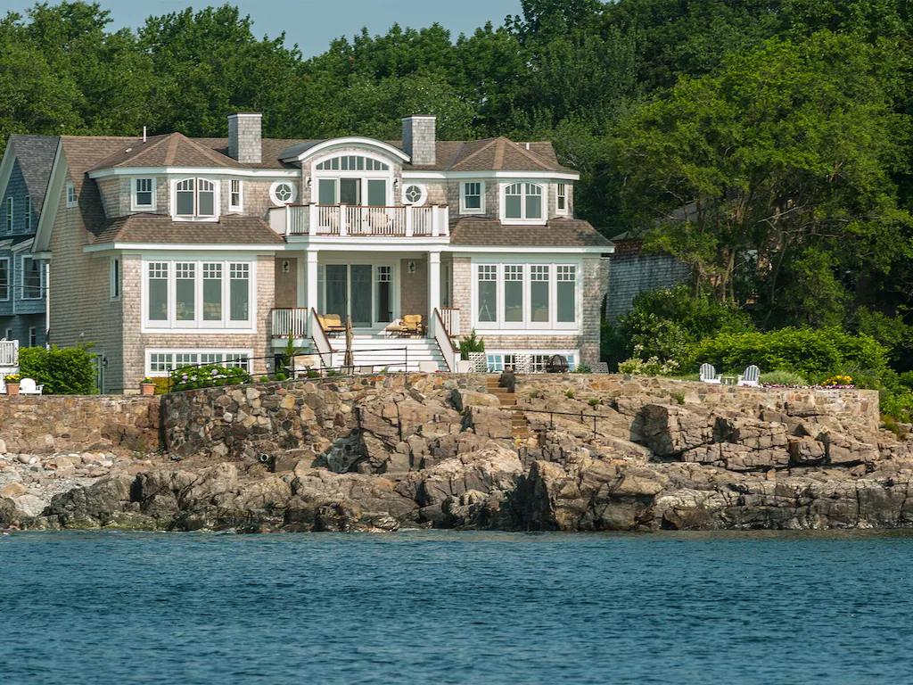 view of York Beach Oceanfront Home from the water