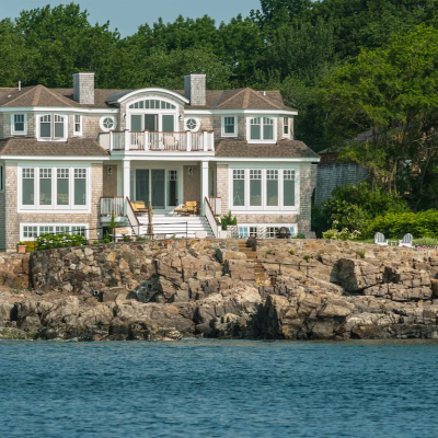 view of York Beach Oceanfront Home from the water