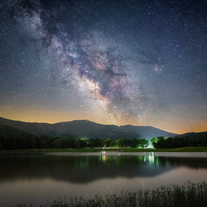 dark night sky at Shenandoah National Park in Virginia