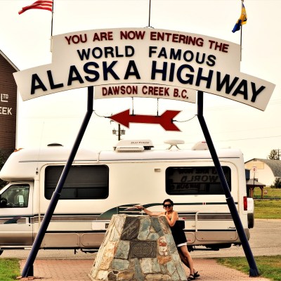 Alaska Highway Mile 0 at Dawson Creek, British Columbia