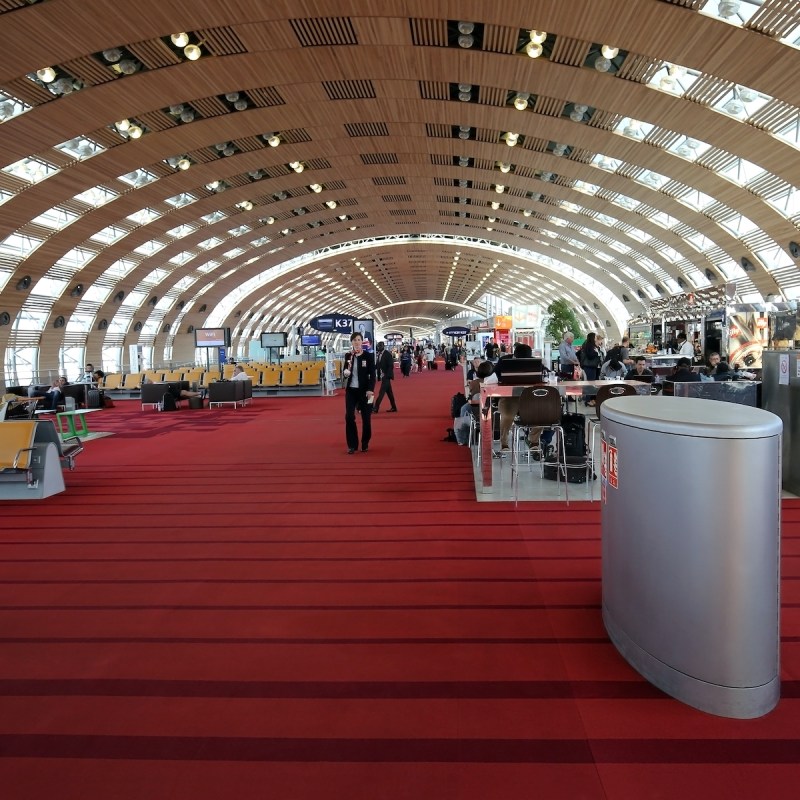 Charles de Gaulle International Airport in Paris, one of the busiest airports in the EU