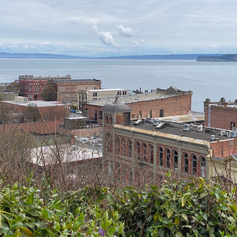 View of downtown Port Townsend from the bluff above town.