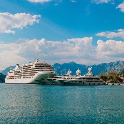 Cruise liner in the Bay of Kotor