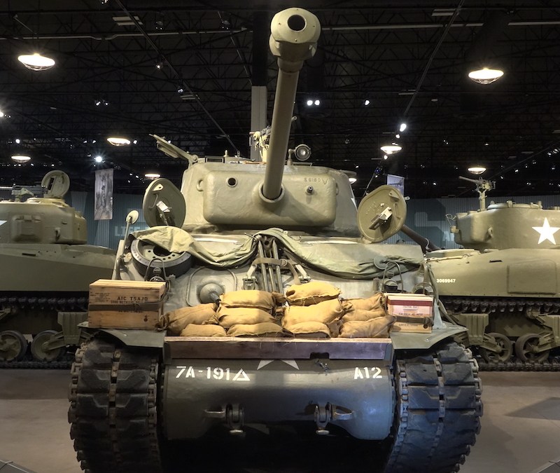 The Combat Vehicles Rotunda at The National Museum of Military Vehicles displays examples of every major U.S. ground vehicle used in World War II. The Rotunda is in the General George C. Marshall Gallery, one of three major galleries at the Museum.