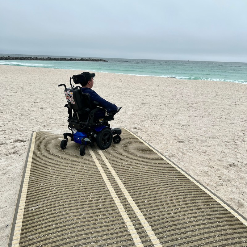 Mobi-Mats installed for beach access.