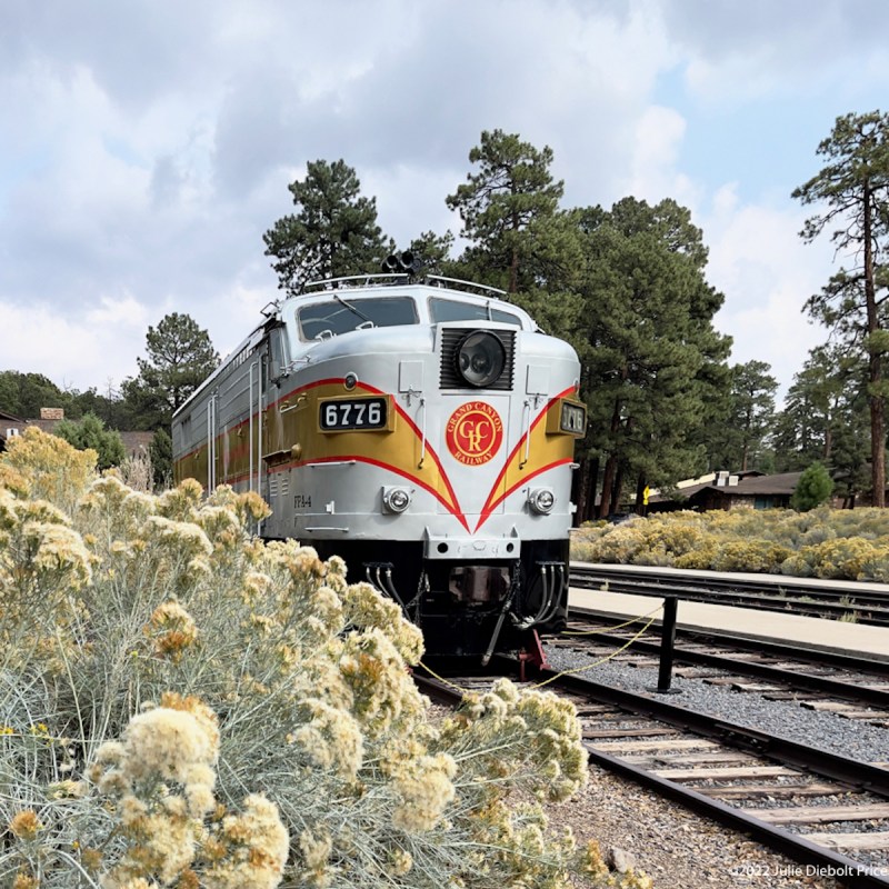 Grand Canyon Railway train in Williams, Arizona.
