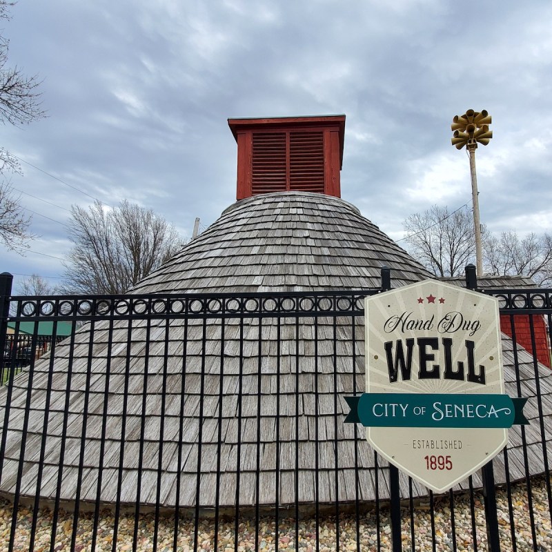Hand-dug well in Seneca, Kansas.