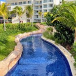 The lazy river at Planet Hollywood Cancun.