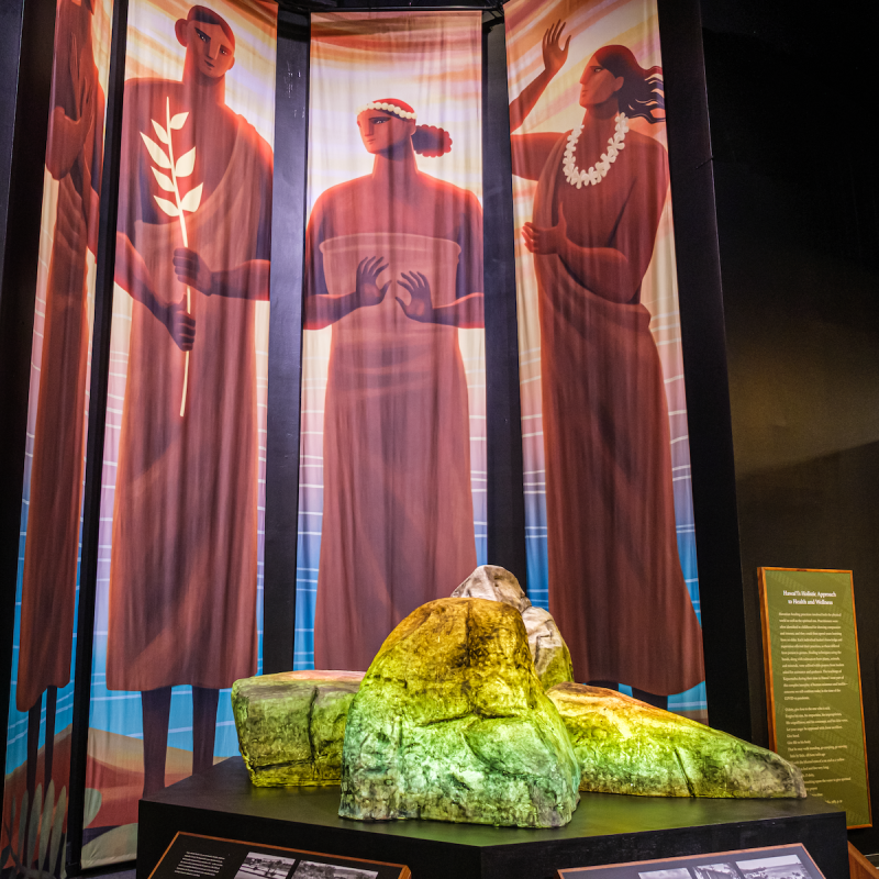 The Healer Stones of Kapaemahu at The Bishop Museum