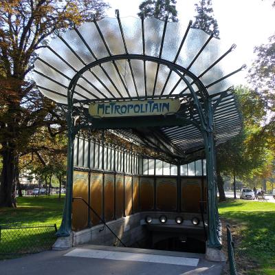 Porte Dauphine Art Nouveau metro station entrance