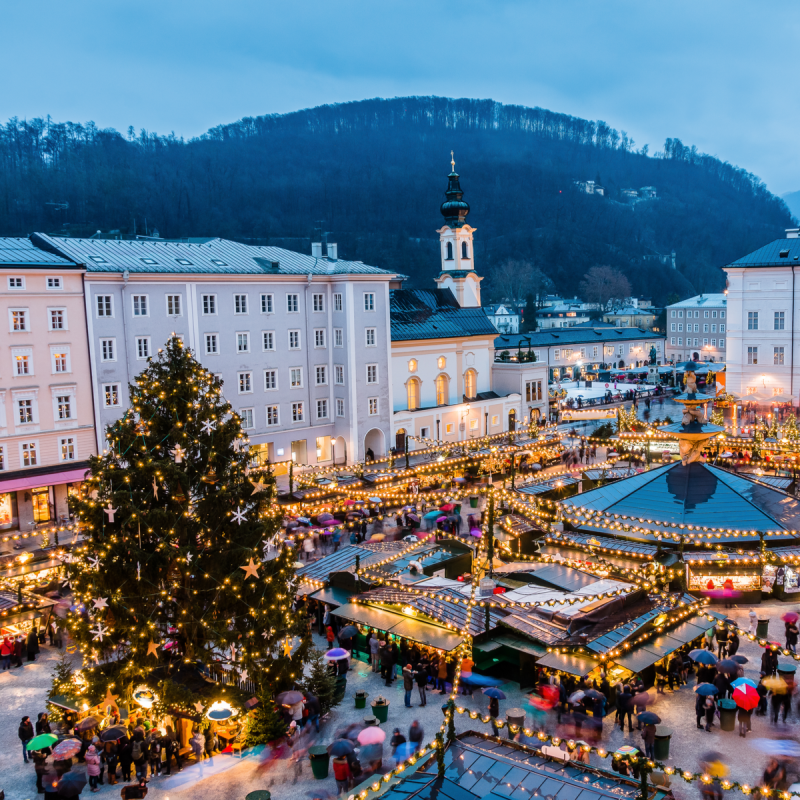 Christmas Market in the old town of Salzburg