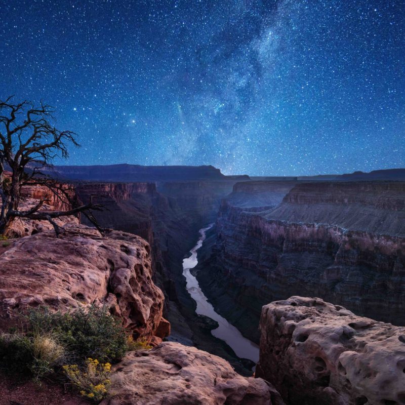 Starry night over the Grand Canyon