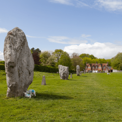 Avebury Henge in England.