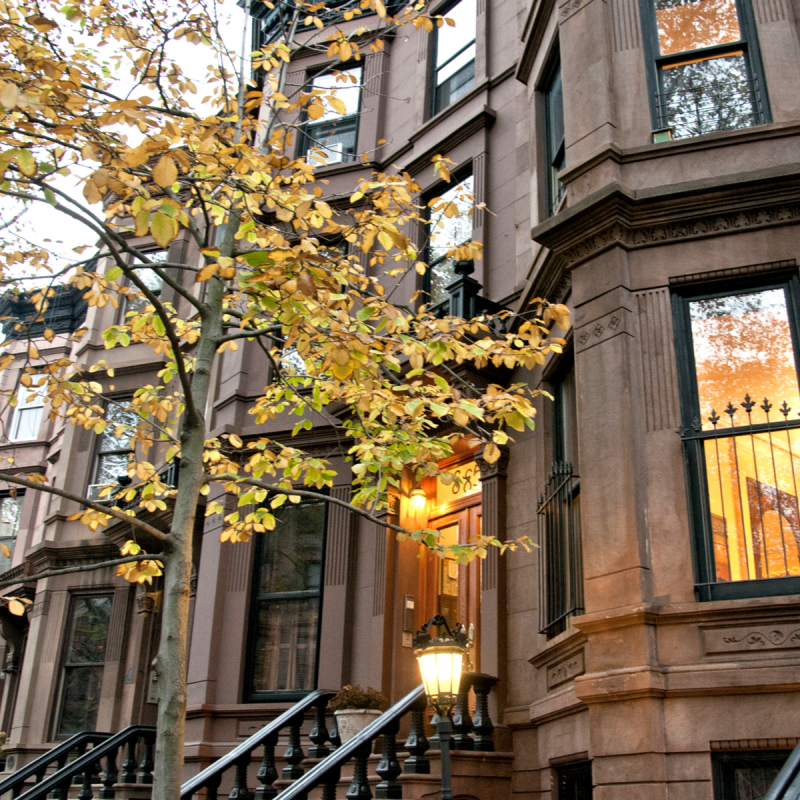 Residential buildings in Brooklyn borough, New York City