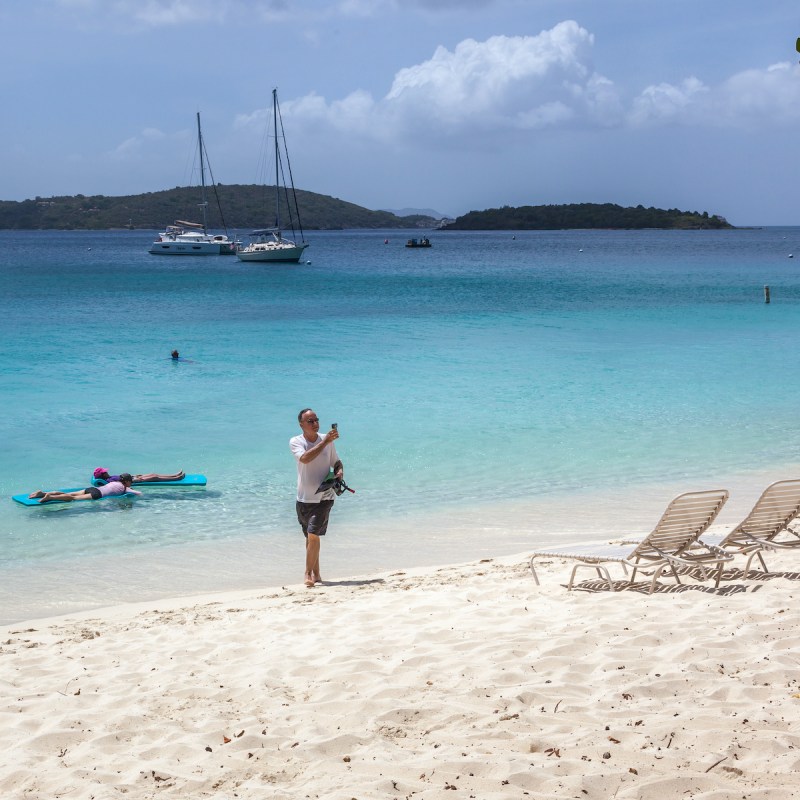 Honeymoon Beach in the U.S. Virgin Islands.